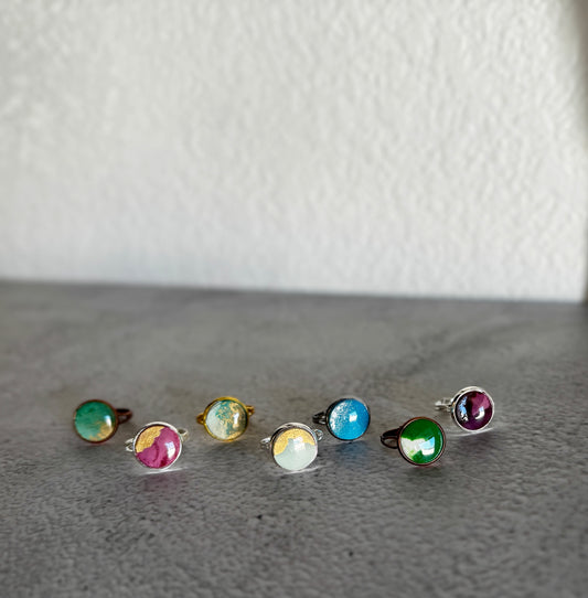 Watercolor Adjustable Rings